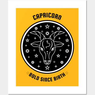 Capricorn ♑🐐 Bold Since Birth Zodiac Sign Astrological Sign Horoscope Posters and Art